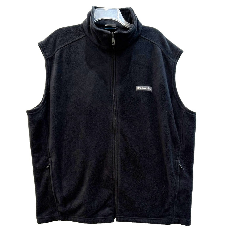 Columbia Steens Mountian Size XXL Black Fleece Classic Fit Full Zip Vest
